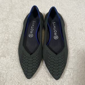 Rothy's The Point Emerald Green Python‎ Ballet Flats Print 9